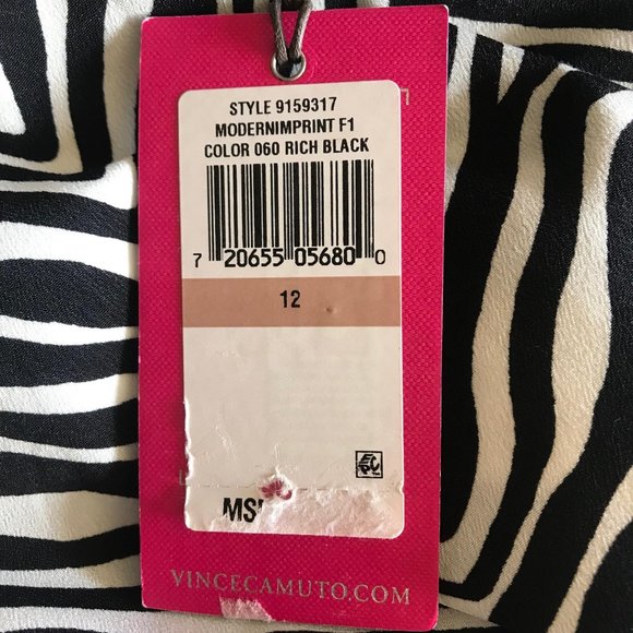 NWT Vince Camuto Womens Zebra Print Zip Front Lounge Plazo Pant Size 12 - Picture 6 of 8